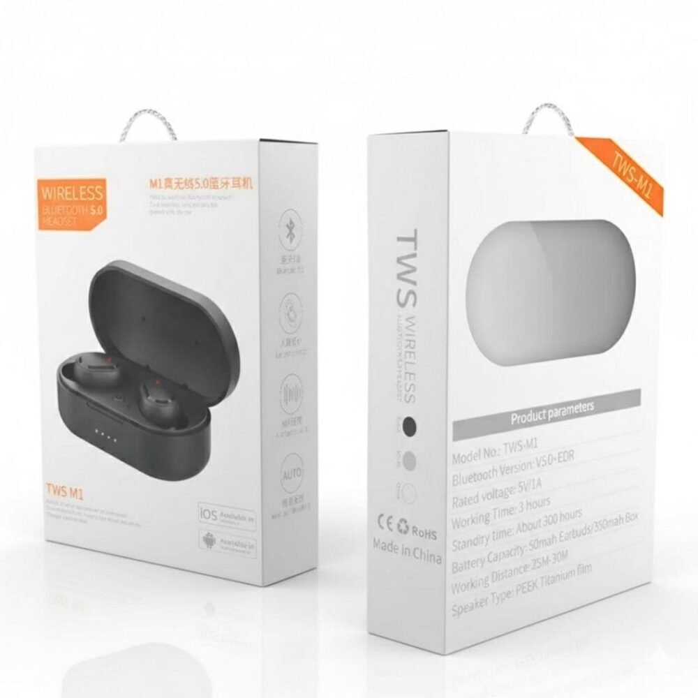 Audífonos Bluetooth M1 TWS Diseño Compacto y Cómodo
