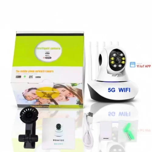 Cámara de Seguridad WiFi con 5 Antenas para Exterior o Interior Cámara de vigilancia inalámbrica, 5 antenas