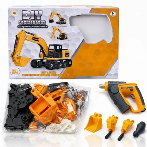 Excavadora de Juguete Armable 100 Piezas