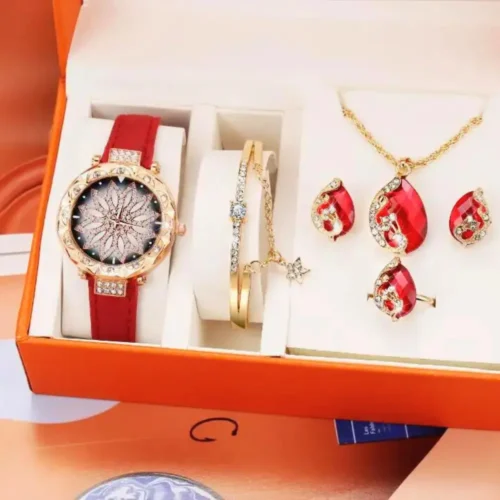 Conjunto De Reloj +Pendiente Para Mujer
