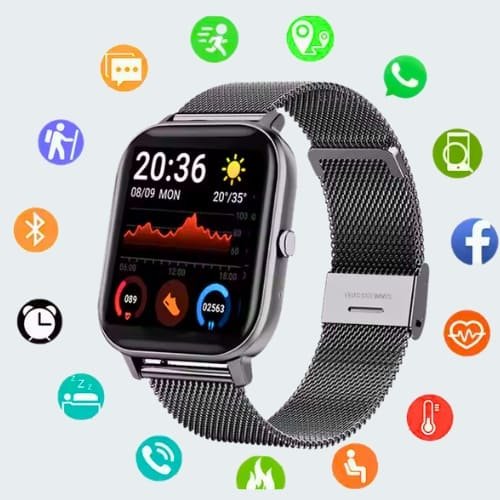 Smartwatch con monitor de salud, pasos y sueño , diseñado para acompañarte en tu rutina diaria con estilo. ⌚