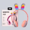 Audífonos Bluetooth con Orejas de Conejo y Luces LED Auriculares inalámbricos con orejas de conejo y luz Led