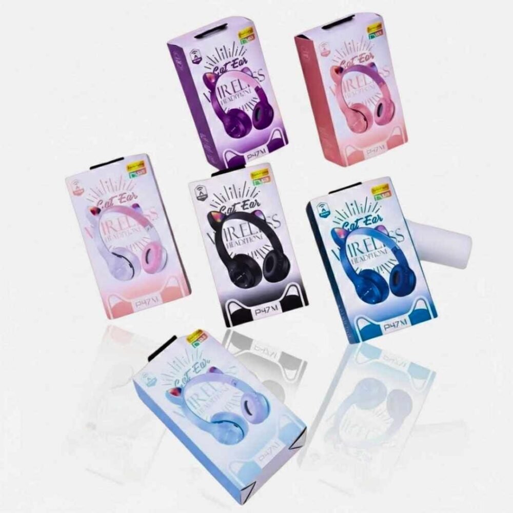 Auriculares inalámbricos con orejas de gato