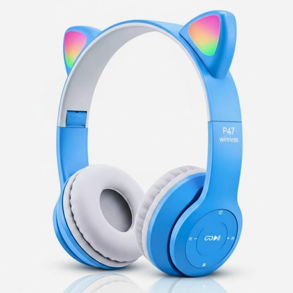 Auriculares inalámbricos con orejas de gato