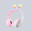 Audífonos Inalámbricos Orejas de Conejo para Niños Auriculares inalámbricos con orejas de conejo y luz Led