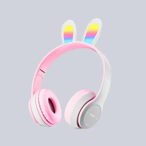 Audífonos Inalámbricos Orejas de Conejo para Niños Auriculares inalámbricos con orejas de conejo y luz Led