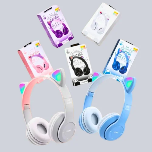 Auriculares inalámbricos con orejas de gato