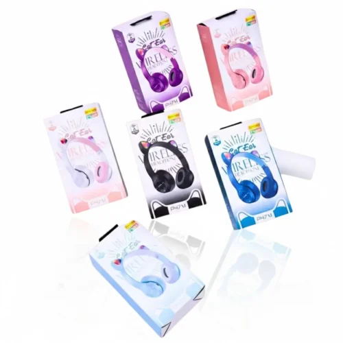 Auriculares inalámbricos con orejas de gato