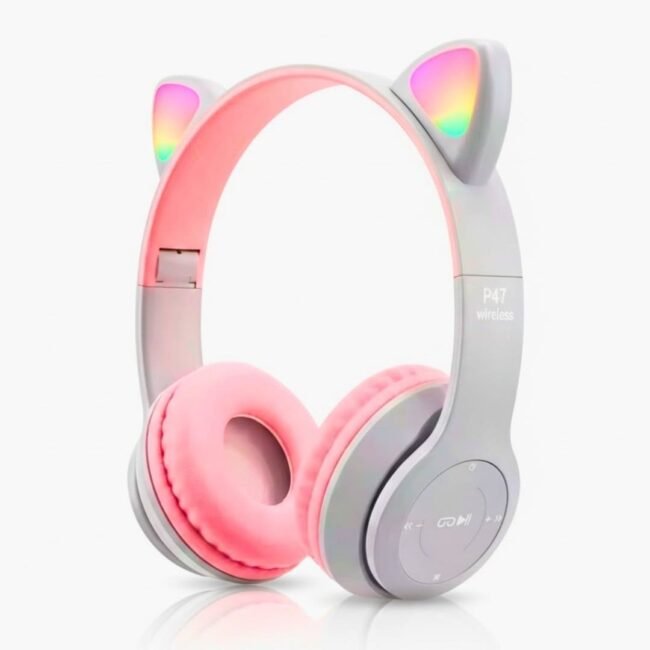 Auriculares inalámbricos con orejas de gato
