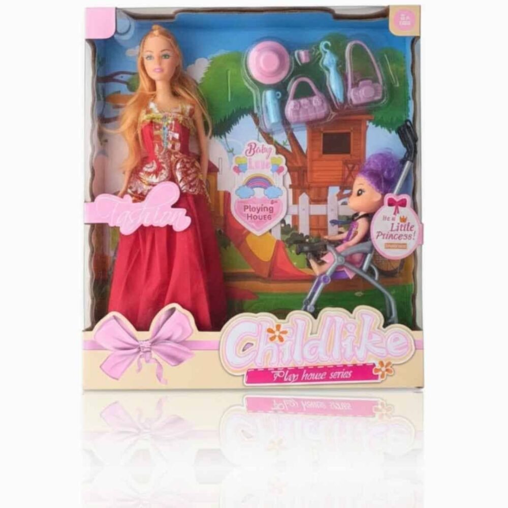 Muñeca Princesa Mamá Con Accesorios Juguete Niña