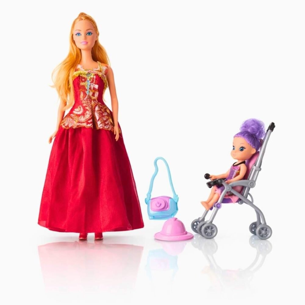 Muñeca Princesa Mamá Con Accesorios Juguete Niña