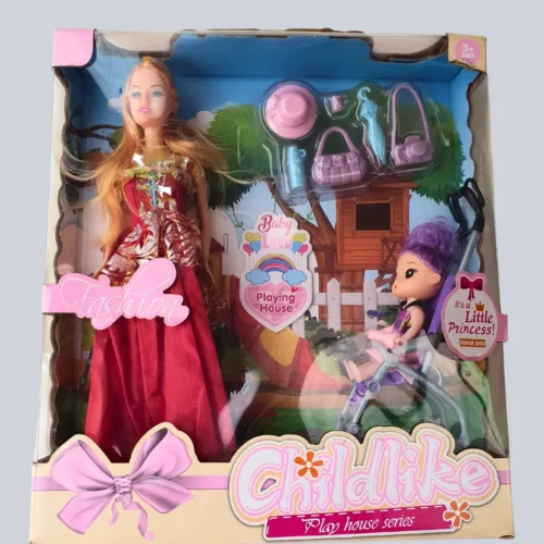 Muñeca de Juguete para Niñas con Set de Accesorios Muñeca Princesa Mamá Con Accesorios Juguete Niña