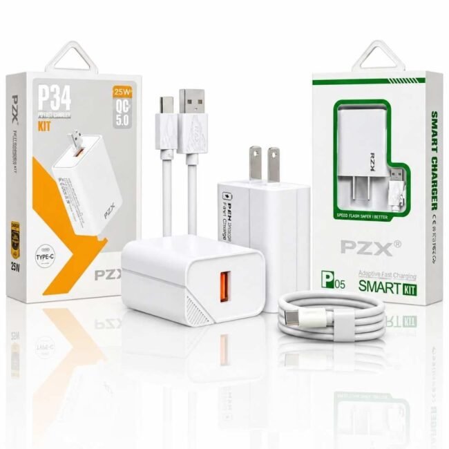 Cargador Rápido 3.1A USB con Cable Tipo C – Adaptador Fast .Charge Compatible con Android y iPhone ⚡📱 Cargador 25W PZX Carga Rápida iPhone y Android con Cable