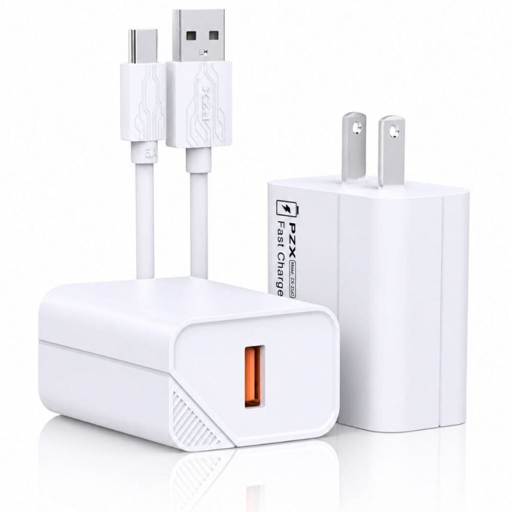 Cargador 25W PZX Carga Rápida iPhone y Android con Cable