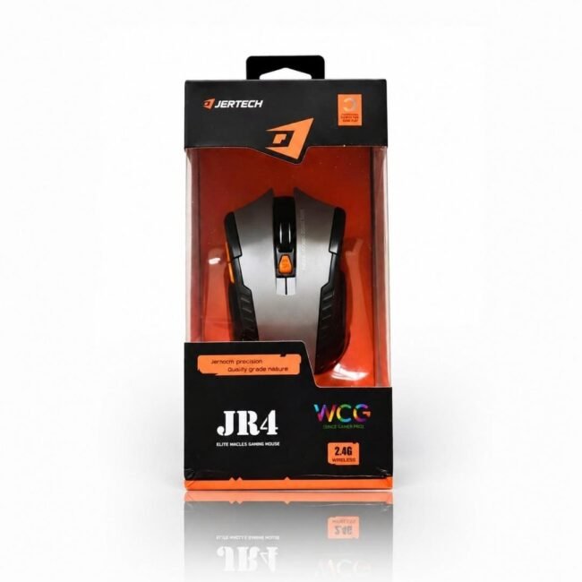 Mouse Gamer Jertech JR4 Inalámbrico 2.4G Ergonómico con R.eceptor USB Mouse Gamer Inalámbrico Jertech JR4 2.4G RGB