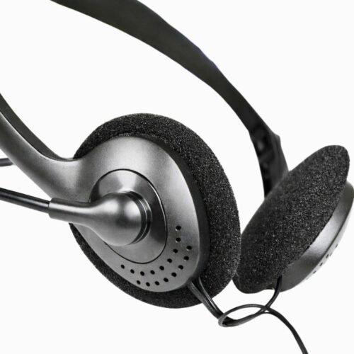 Diadema con Micrófono Profesional – Sonido Claro y Cómodo Todo el Día Audífonos de Diadema con Micrófono Cableado