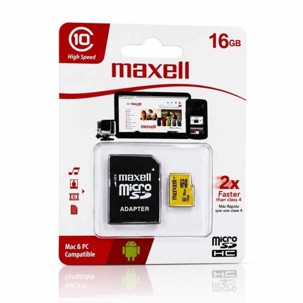 MicroSD Maxell 32GB Clase 10 Alta Velocidad