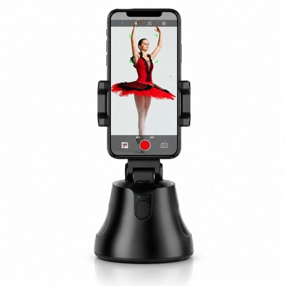 Soporte Inteligente para Teléfono con Rotación Automática 3610° y Seguimiento Facial Soporte Giratorio Celular 360° para Android y iPhone